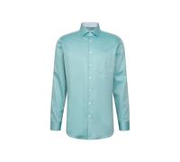 Seidensticker Regular Fit Langarm Business Hemd Camicia da Lavoro, Turchese, 46 Tall Uomo