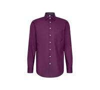Seidensticker Regular Fit Langarm Business-Hemd Camicia, Verde, 47 Uomo