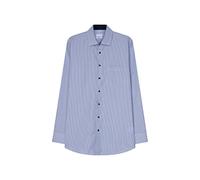 Seidensticker Regular Fit Langarm Hemd Camicia, Blau, 42 Uomini