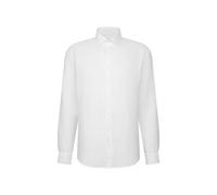 Seidensticker Regular Fit Langarm Leinenhemd Camicia da Lavoro, Bianco, 45 Tall Uomo