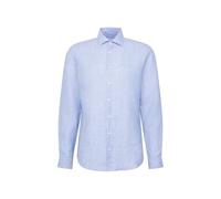 Seidensticker Regular Fit Langarm Leinenhemd Camicia da Lavoro, Blu, 48 Tall Uomo