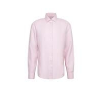 Seidensticker Regular Fit Langarm Leinenhemd Camicia da Lavoro, Rosa/Rosa, 40 Tall Uomo