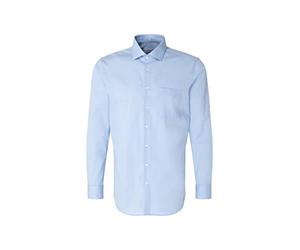 Seidensticker Regular Fit Langarm Popeline, Camicia Uomo, Hellblau, 42