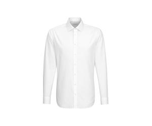 Seidensticker Shaped Bügelfrei Kent Langarm, Camicia Uomo, Bianco (Weiß/1.021), 40