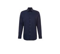 Seidensticker Shaped Bügelfrei Kent Langarm, Camicia Uomo, Blu (Dunkelblau), 43