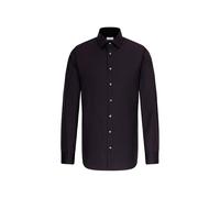 Seidensticker Shaped Bügelfrei Kent Langarm, Camicia Uomo, Nero (Schwarz), 39
