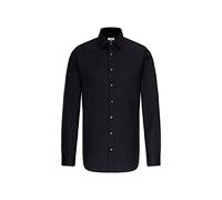 Seidensticker Shaped Bügelfrei Kent Langarm, Camicia Uomo, Nero (Schwarz), 43