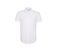 Seidensticker Slim Fit, Camicia Maniche Corte Uomo, Bianco (01), 42