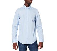 Seidensticker Slim Fit Langarm Popeline Camicia Uomo, Azzurro, 36 EU