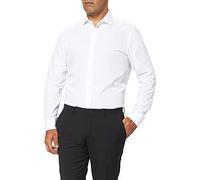Seidensticker Slim Fit Langarm Popeline Camicia Uomo, Bianco, 42 EU
