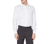 Seidensticker Uomo Modern Kent Party Camicia, Bianco (White 1), 41