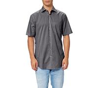 Seidensticker Uomo Regular Kurzarm mit Kent-Kragen Bügelfrei Camicia Business, Grau (Grau 67), 40