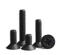 SEIDER 20/50 Pezzi M2 M2.5 M3 M4 M5 M6 M8 Viti a Testa Svasata in Nylon Bianco/Nero Bulloni a Testa Piatta in plastica Lunghezza: 4~40 mm(Black,M2.5x5 (50pcs))