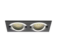 SEIDY CT-DTL250-B PLAFONIERA NERA PT RETTANGOLARE 2X 18284