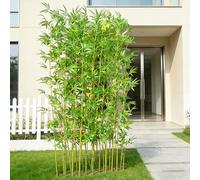 SEIFE Bambù Artificiale con Canne Naturali e Foglie in Plastica, Pianta Finta Alta per Separè Divisorio Interno ed Esterno, Barriera Privacy per Casa, Giardino(100bamboos,1.5m/4.9ft)