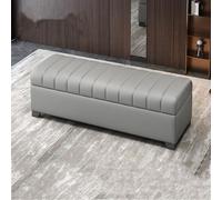 SEIFE Panca contenitore per ingresso, panca per camera da letto, cassapanca porta giocattoli/coperte, grande pouf con contenitore per soggiorno, per cambio scarpe(Cyan,100cm/39.4in)