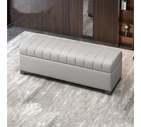 SEIFE Panca contenitore per ingresso, panca per camera da letto, cassapanca porta giocattoli/coperte, grande pouf con contenitore per soggiorno, per cambio scarpe(Gray,150cm/59in)