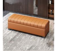 SEIFE Panca contenitore per ingresso, panca per camera da letto, cassapanca porta giocattoli/coperte, grande pouf con contenitore per soggiorno, per cambio scarpe(Orange,120cm/47in)
