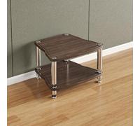 SEIFE Supporto multimediale AV a 1/2/3/4 livelli,mobiletto angolare audio-video,mobiletto per consolle per giradischi,stereo con scaffalatura audio-video,per home theater(Walnut,2-layer)