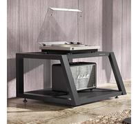 SEIFE Supporto multimediale AV a 2/3/4 livelli, mobiletto angolare audio-video, mobiletto per console giradischi, scaffale stereo per audiovisivi, per home theater, lettore CD DVD(Black,2-layer)