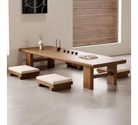SEIFE Tavolino da caffè giapponese rettangolare in legno tatami per soggiorno, tavolino da tè giapponese con pavimento in noce, tavolino basso per sedersi sul pavimento(120cm/47.2in)