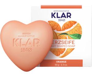 Seifen Manufaktur KLAR 1840 Saponetta Cuore all'Arancia - 65 g