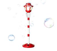 Seifenblasenmaschine Kinder Aufladbar - Stehende Straßenlaterne mit LED & Musik | Automatische Bubble Machine für Garten & Party, Kabelloses Outdoor Spielzeug, 28x19 cm