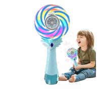 Seifenblasenstab | Kinder Blasstab Farbwechselnder Windmühlen-Lutscher Wiederaufladbares Outdoorspiel Für Geburtstag Karneval Hochzeit, Windmühle Lollipop Prinzessin Seifenblasenmaschine Magisc