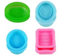 Seifenprofis Stampo in silicone (16 pezzi) Stampo per sapone Quadrato Ovale Rotondo Fatto a mano - Bombe da bagno versamento del sapone Sapone fai da te muffa