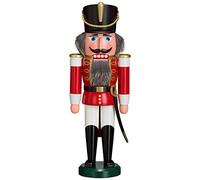 Seiffener Volkskunst, Schiaccianoci Husar 37, 37 cm/Rosso