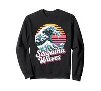 Seigaiha Waves Cultura Pop Estetica Giapponese Felpa