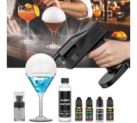 Seihoae Pistola Affumicatore Cocktail Kit, Funzionamento con un Solo Tasto, Portatile, con Schermo a Colori da 1,4 Pollici, per Baristi, Bar, Feste, Vino, Bevande, Caffè (Affumicatore)