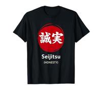 Seijitsu Onestà Kanji Bushido Virtù Zen Enso Maglietta