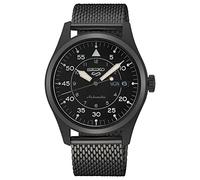 Seiko 5 sport flieger automatico quadrante nero cinturino milanese orologio SRPH25K1