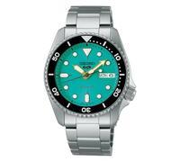 Seiko 5 sport skx 'midi' 38mm verde acqua | bracciale in acciaio inossidabile SRPK33K1