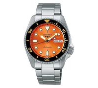 Seiko 5 Sports Orologio Unisex SRPK35K1, Arancione/Grigio.