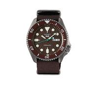 Seiko 5 Sports Sense Orologio Analogico Automatico Uomo con Cinturino in Tessuto SRPD85K1, Marrone, 5K1