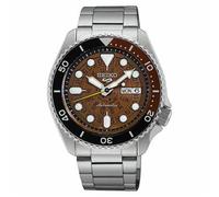 Seiko 5 Sports SRPJ47K1 Men's Automatic Watch, Translucent Orange Dial, Stainless Steel Bracelet