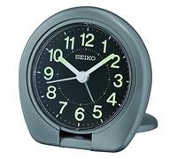 Seiko Clock QHT018T - Sveglia da viaggio, analogica, colore: Grigio
