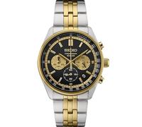 SEIKO Cronografo al quarzo quadrante nero orologio da uomo SSB430P1