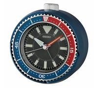 Seiko Mai - Sveglia moderna per camera da letto, senza ticchettio, 10 cm, colore: blu/rosso metallizzato