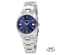 Seiko Men's SUR373P1 Heren Titanium Blue Dial Watch