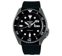 Seiko Orologio analogico automatico da uomo con cinturino in silicone SRPD65K2, Nero, Cinturino