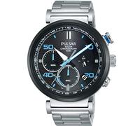 Seiko Orologio analogico da uomo al quarzo con cinturino in acciaio inossidabile PZ5065X1, Nero, Bracciale