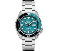 SEIKO Orologio automatico da uomo, 5 sport, calendario giorno/data, lancette e marcatori LumiBrite, lunetta girevole, impermeabile 100 m, STD - Rotating Bezel, Moderno