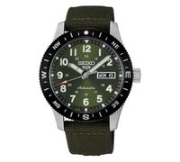 Seiko Orologio Automatico da Uomo, Quadrante Verde, Cinturino in Tela, Lunetta Bussola, Day-Date, Modello HDB008K1
