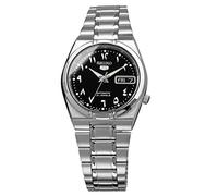 Seiko Orologio automatico da uomo SNK063J5 Seiko 5 SEIKO5, nero, argento, Tipo di bracciale:
