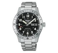 Seiko Orologio Automatico, Quadrante Nero, Cassa e Bracciale in Acciaio, con Giorno e Data, HDB006K1