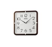 Seiko Orologio da parete Retro Silent Square bianco da 28 cm QXA833B