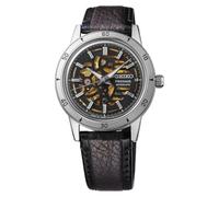 Seiko Presage Style 60 Automatico, Quadrante Scheletrato, Cassa in Acciaio, Cinturino in Pelle Nera, SSA461J1